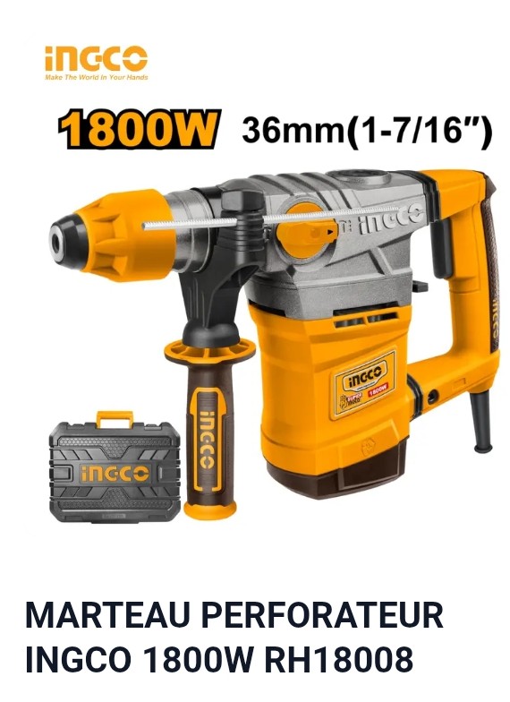MARTEAU PERFORATEUR INGCO 1800W RH18008