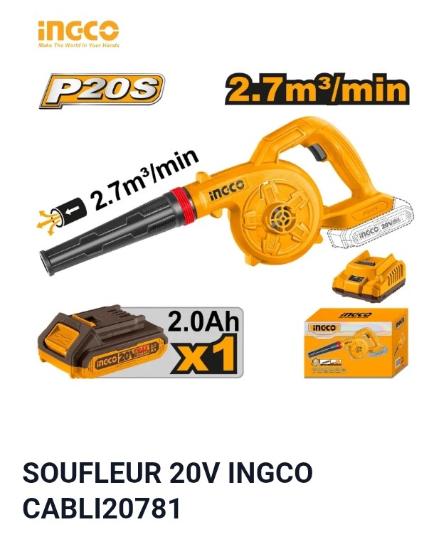 SOUFLEUR 20V INGCO CABLI20781