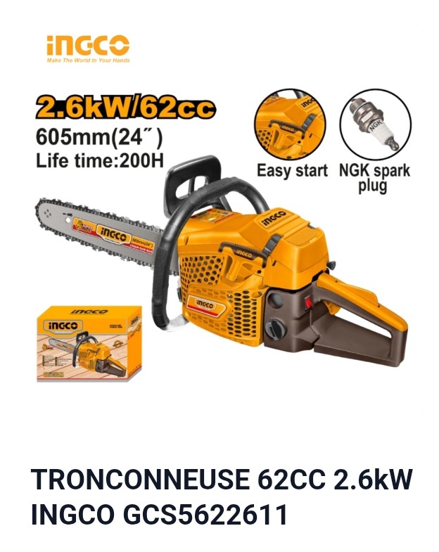 TRONCONNEUSE 62CC 2.6KW INGCO GCS5622611