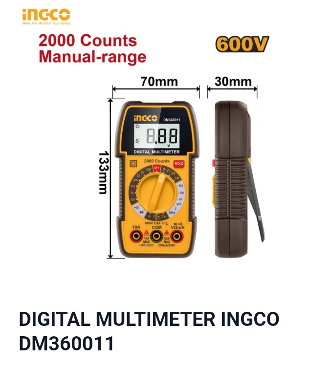 DIGITAL MULTIMETRE INGCO DM360011