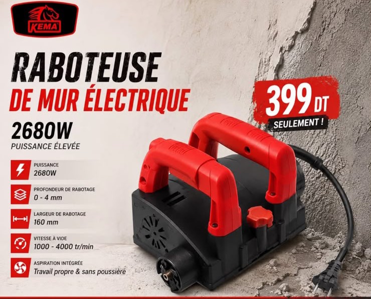 Raboteuse de mur électrique 