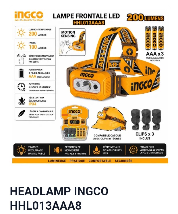 HEAD LAMP INGCO HHL013AAA8