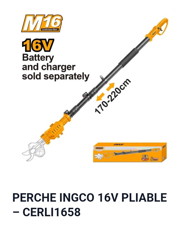 PERCHE INGCO 16V PLIABLE - CERLI1658