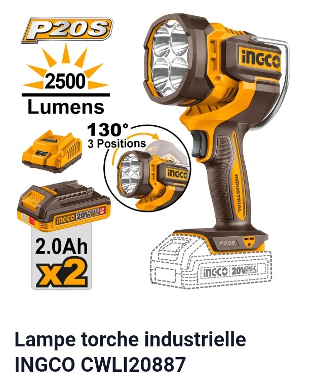 LAMPE TORCHE INDUSTRIELLE INGCO CWLI20887