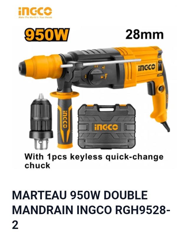 MARTEAU 950W DOUBLE MANDARIN INGCO RGH9528-2