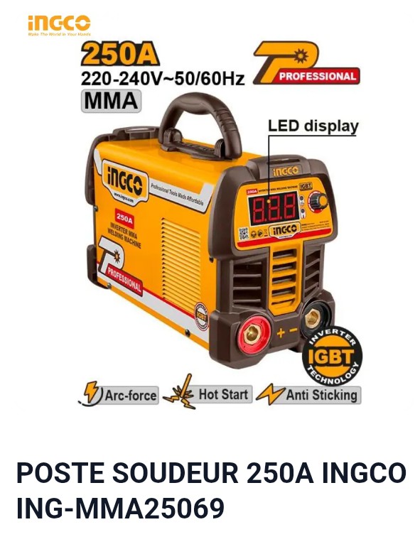 POSTE SOUDEUR 250A INGCO ING-MMA25069
