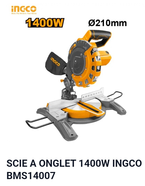 Scie à onglet 1400w INGCO BMS14007