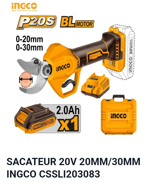 SACATEUR 20V 20MM/30MM INGCO CSSLI203083