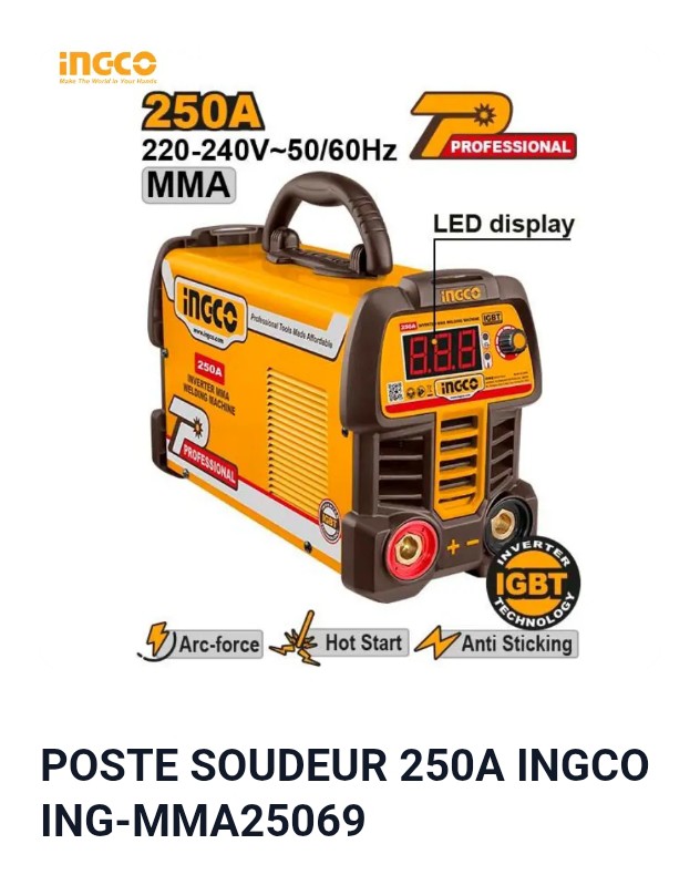 POSTE SOUDEUR 250A INGCO ING-MMA25069