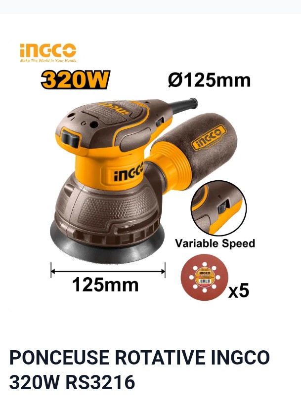 PONCEUSE ROTATIVE INGCO 320W RS3216