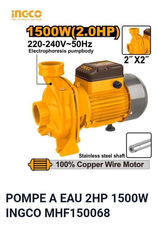 POMPE A EAU 2HP 1500W INGCO MHF150068