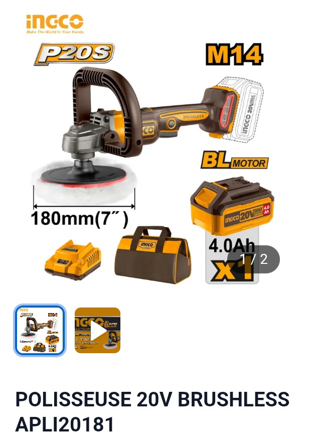 POLISSEUSE 20V BRUSHLESS APLI20181