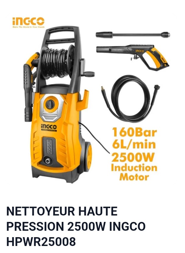 NETTOYEUR HAUTE PRESSION 2500W INGCO HPWR25008