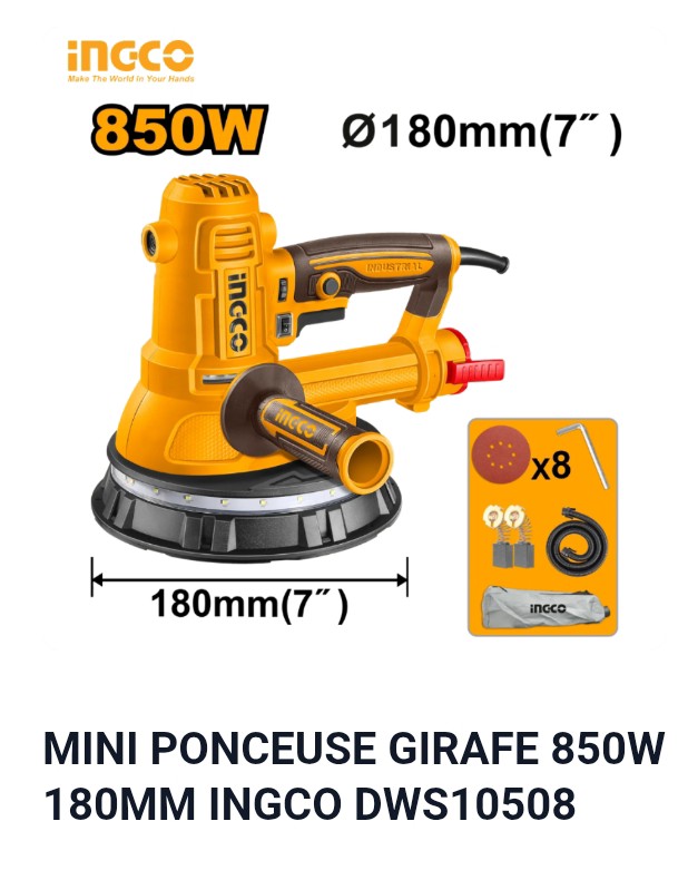 MINI PONCEUSE GIRAFE 850W 180MM INGCO DWS10508