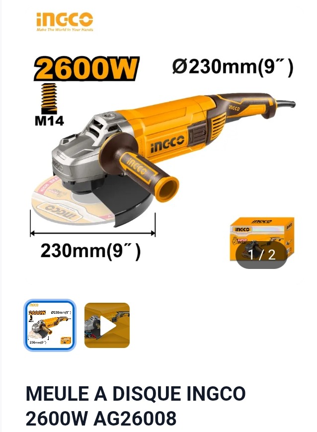 MEULE A DISQUE INGCO 2600W AG26008